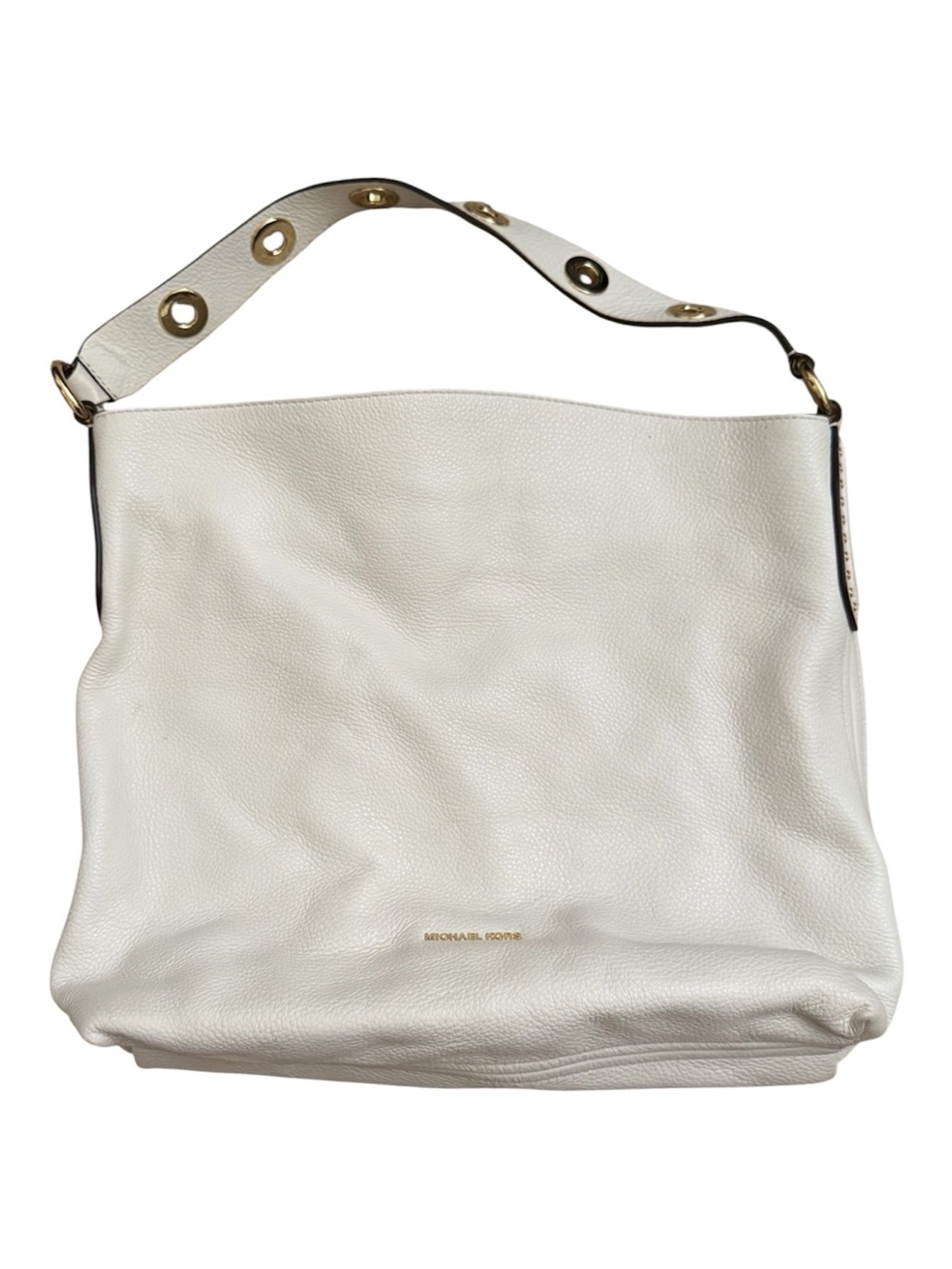 Michael Kors White Leather Hobo Bag